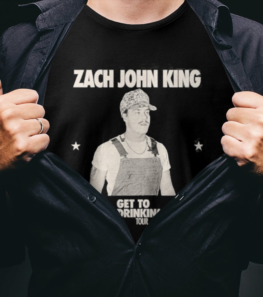 Zach John King 2026 North America Tour Get To Drinkin' Schedule T-Shirt