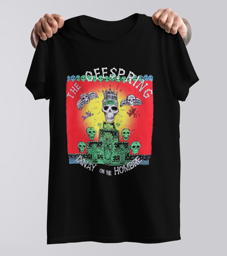 The Offspring Ixnay On The Hombre Skeleton Skulls Crown T-Shirt