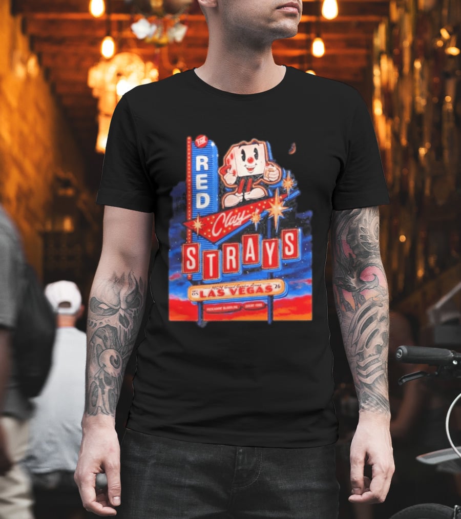 The Red Clay Strays MGM Grand Garden Arena Las Vegas December 5 2026 Neon Vintage Sign T-Shirt