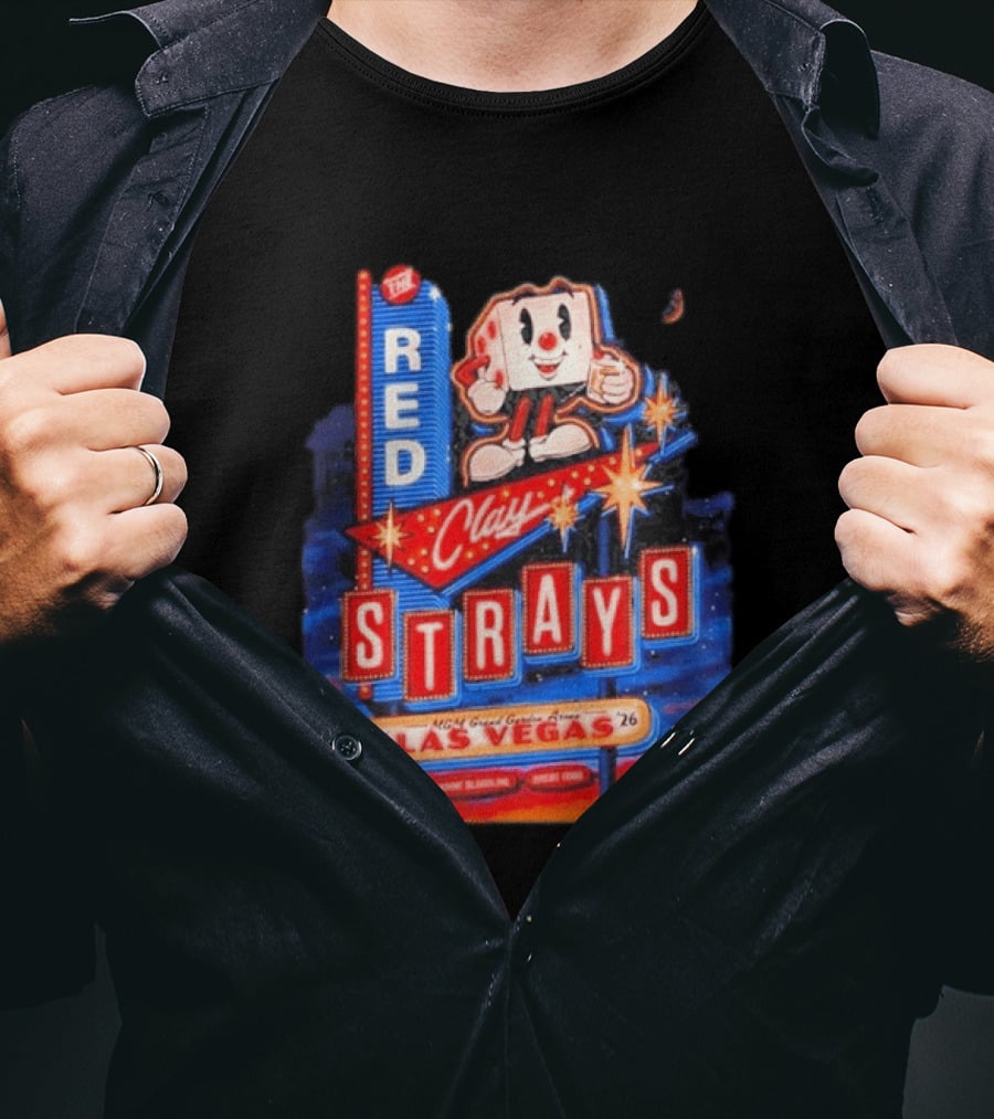 The Red Clay Strays MGM Grand Garden Arena Las Vegas December 5 2026 Neon Vintage Sign T-Shirt