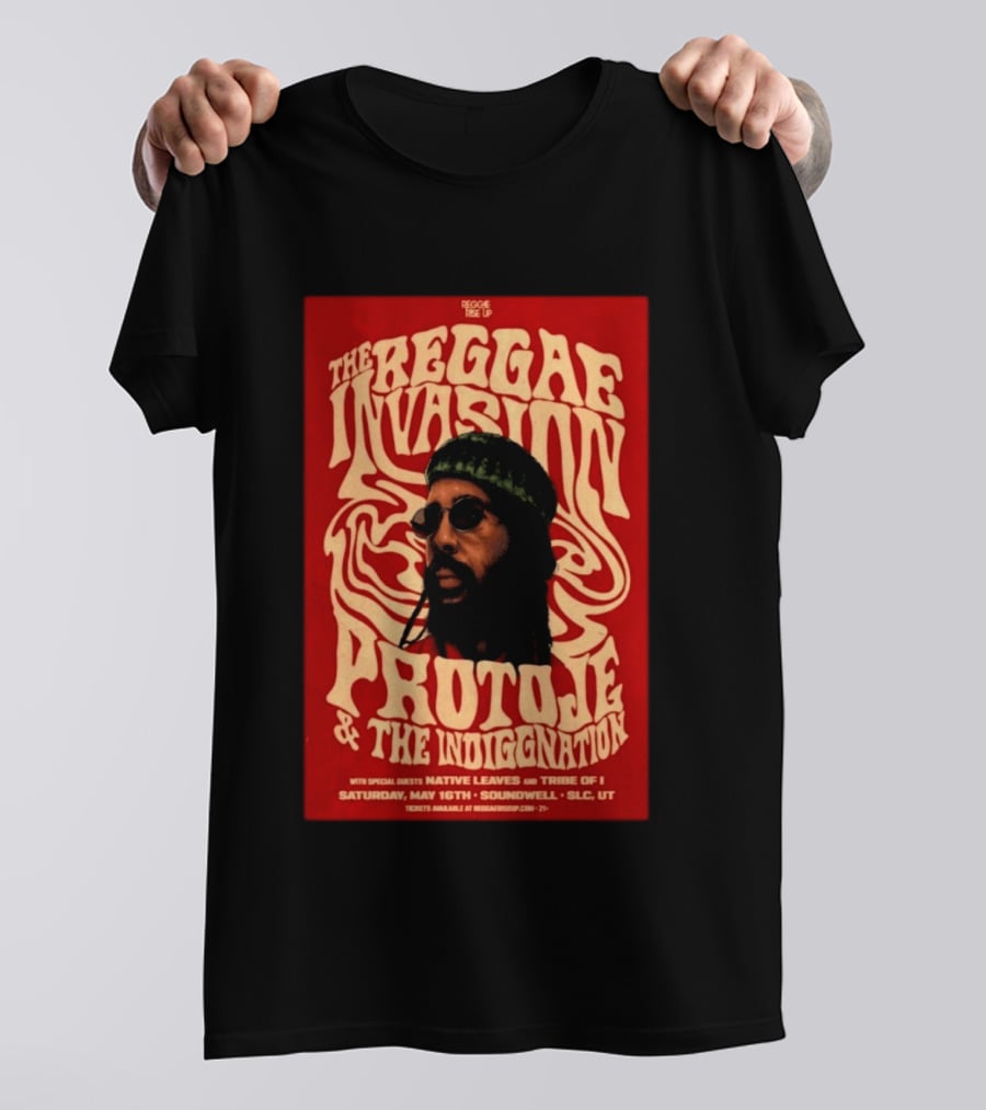 The Reggae Invasion PROTOJE & The Indiggnation Soundwell Salt Lake City May 16 2026 T-Shirt