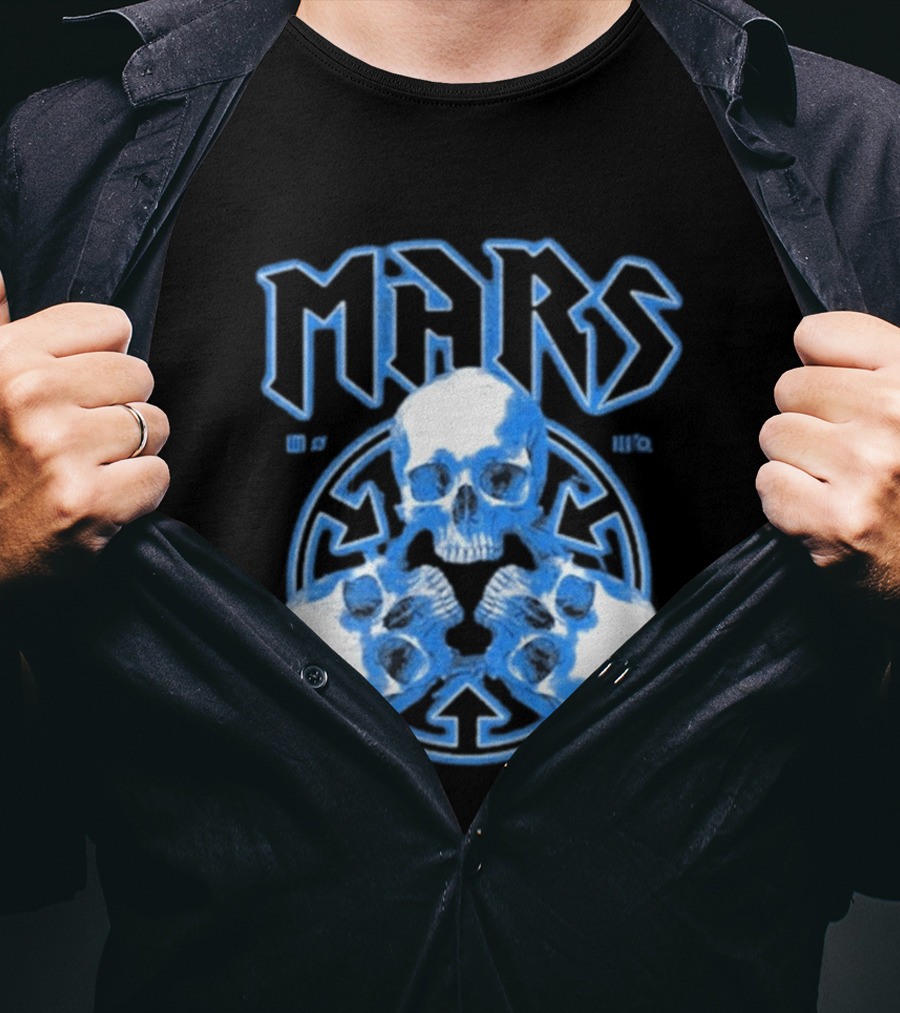 Thirty Seconds To Mars Blue Skulls European Tour 2027 T-Shirt