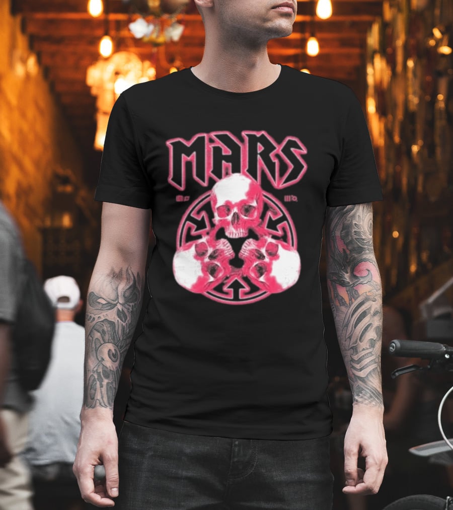 Thirty Seconds To Mars 2027 European Tour Red Skulls MARS T-Shirt
