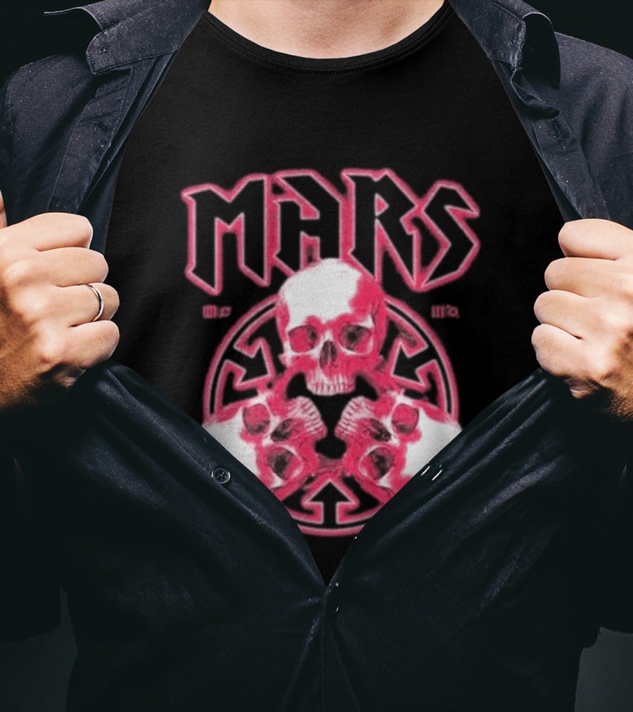 Thirty Seconds To Mars 2027 European Tour Red Skulls MARS T-Shirt
