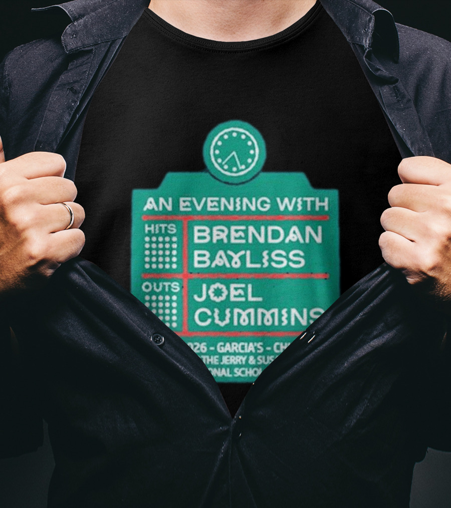 An Evening With Brendan Bayliss And Joel Cummins Garcia's Chicago May 16 2026 Benefit Event T-Shirt
