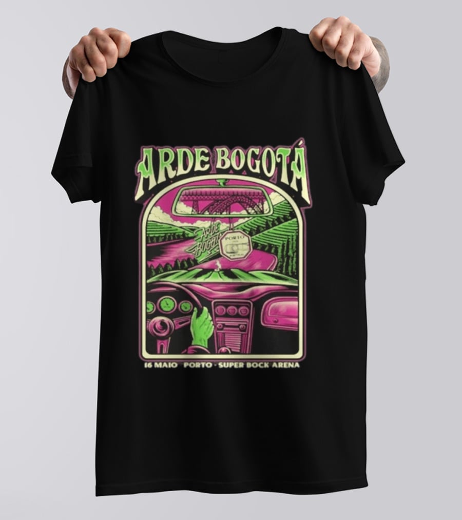 Arde Bogotá 16 Maio Porto Super Bock Arena 2026 Retro Road Trip T-Shirt
