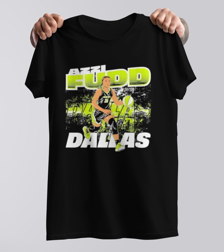 Azzi Fudd Dallas Wings WNBA Dribble Action T-Shirt