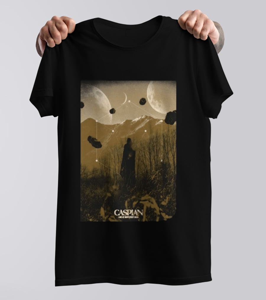 Caspian Zottegem Belgium Live At DunkFest 2026 Celestial Mountain Scene T-Shirt