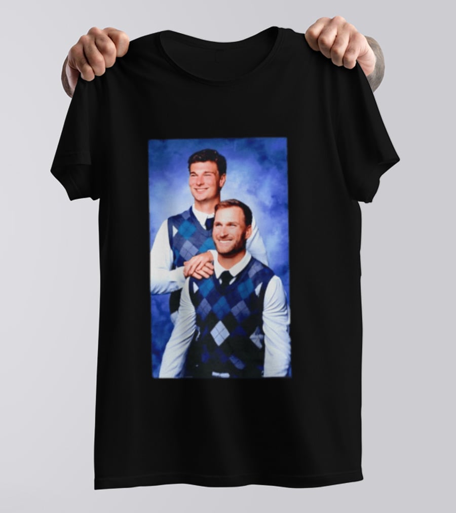 Kirk Cousins Fernando Mendoza Raiders Step Brothers Argyle Sweater Duo T-Shirt