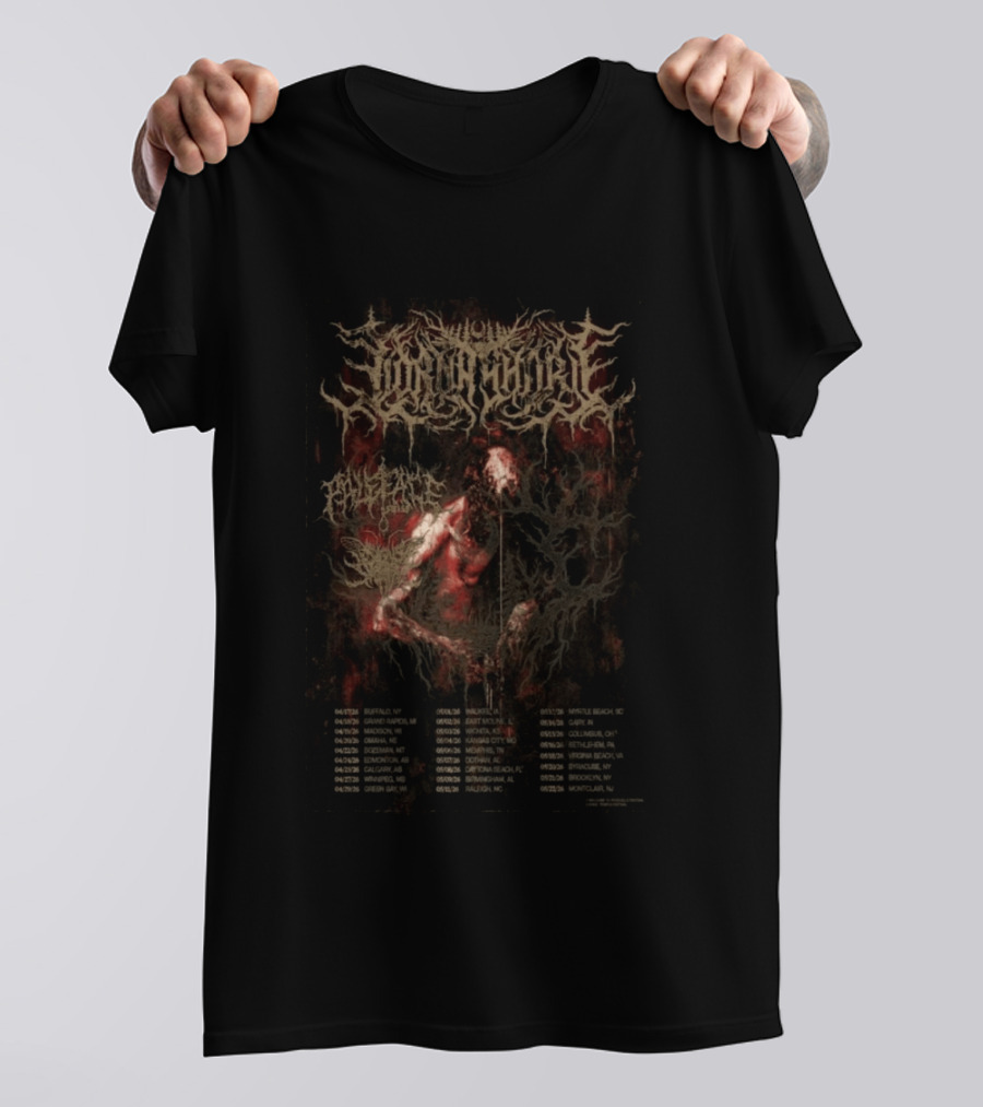 Lorna Shore Bethlehem PA May 16 2026 With Abysmal Torment Tour T-Shirt