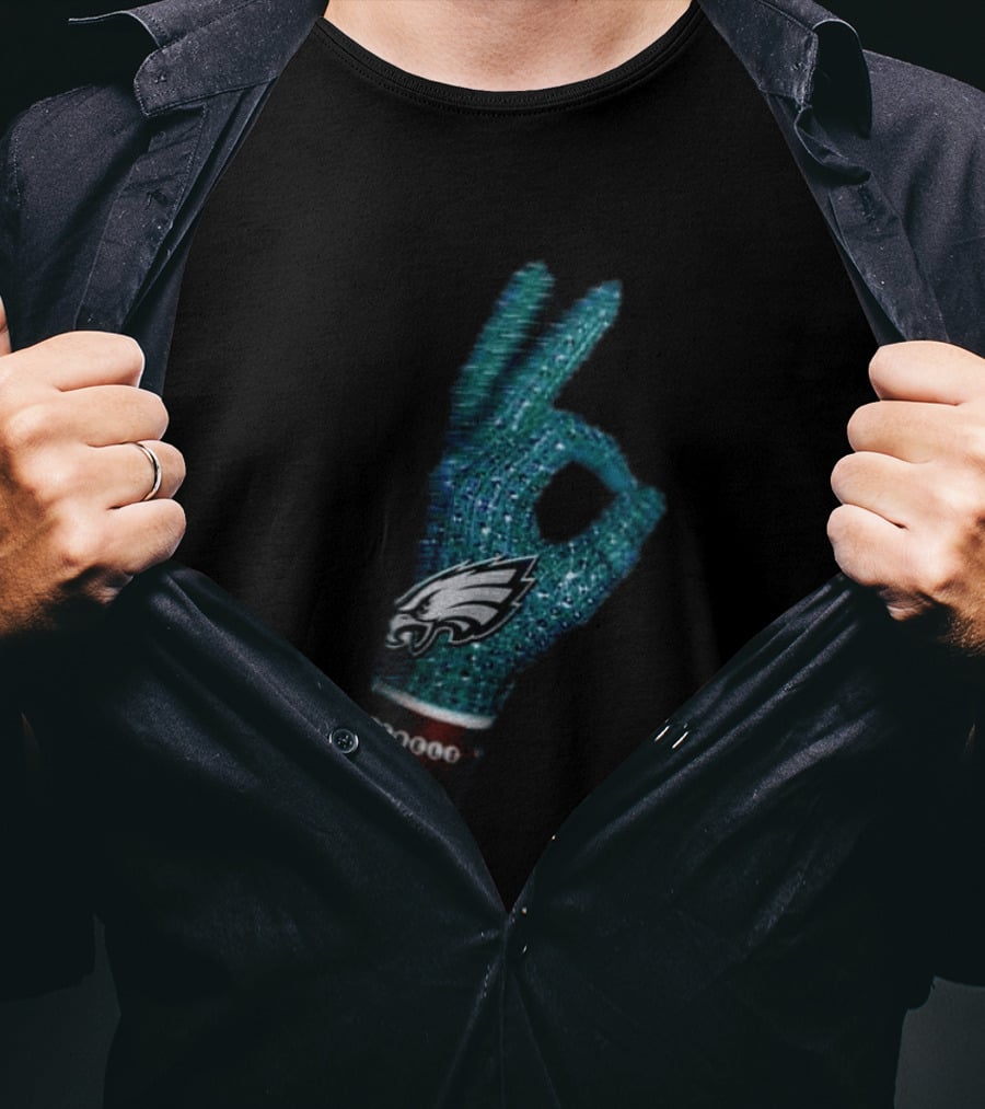 Drake Iceman Philadelphia Eagles Glove Gesture 2 Sided T-Shirt