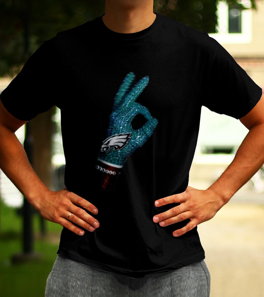 Drake Iceman Philadelphia Eagles Glove Gesture 2 Sided T-Shirt