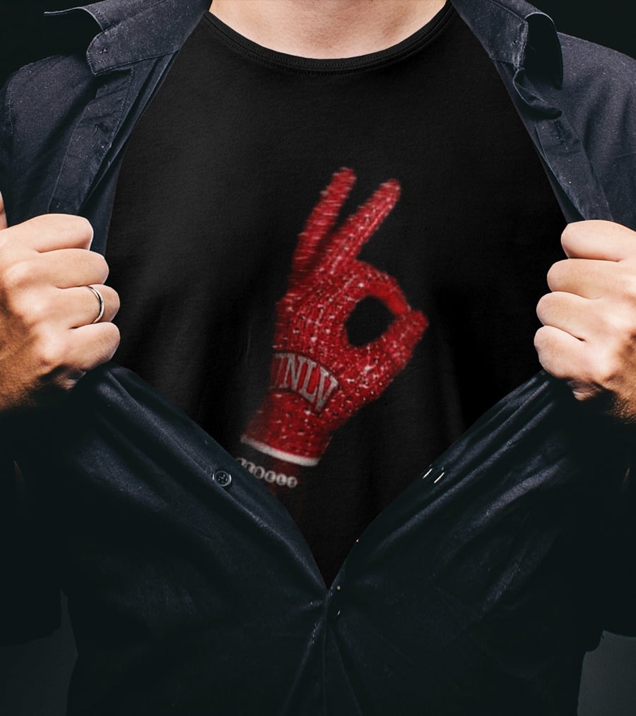 Drake Iceman UNLV Rebels Red Glove Two Sided T-Shirt