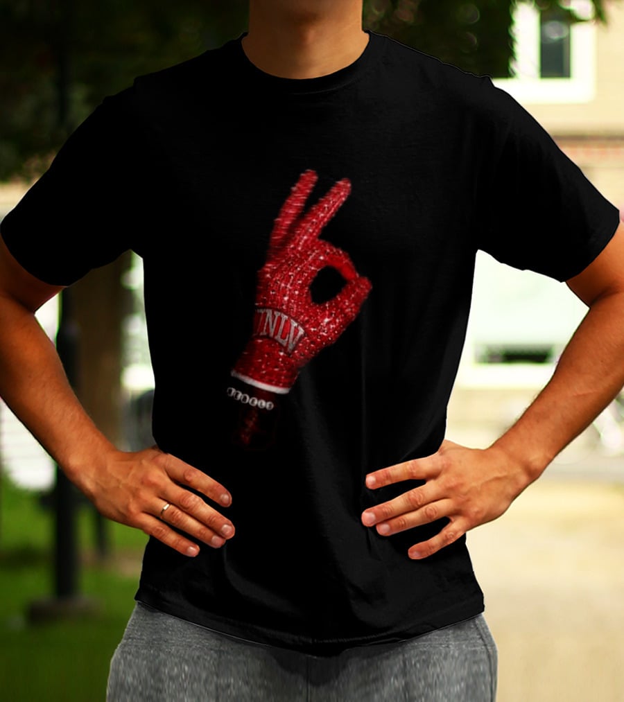 Drake Iceman UNLV Rebels Red Glove Two Sided T-Shirt