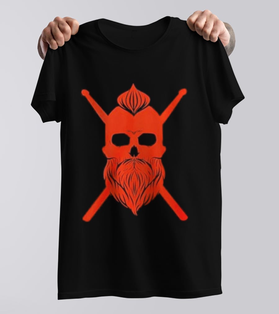Drummer Skull Crossed Drumsticks Stealing Until Nobody's T-Shirt