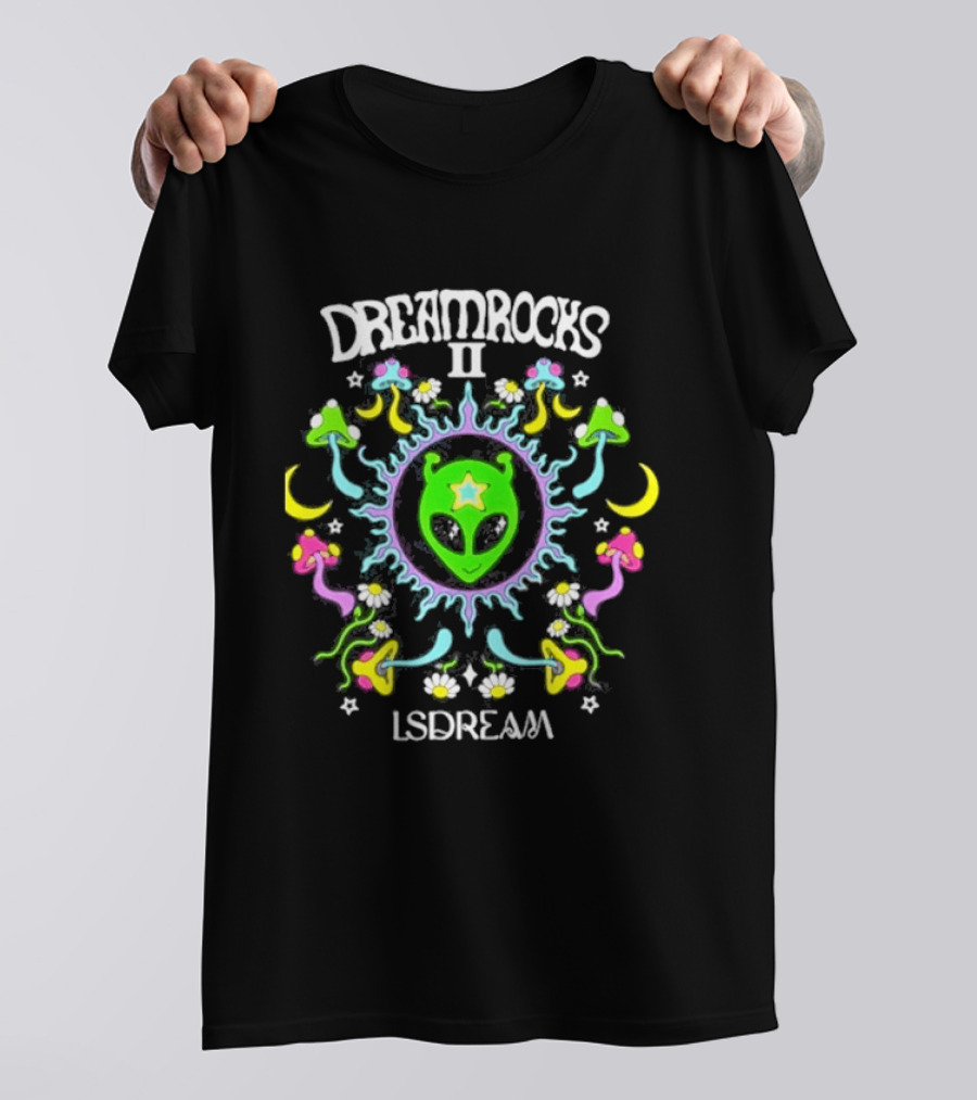 DREAMROCKS II LSDREAM Psychedelic Alien Star Shield 2026 T-Shirt