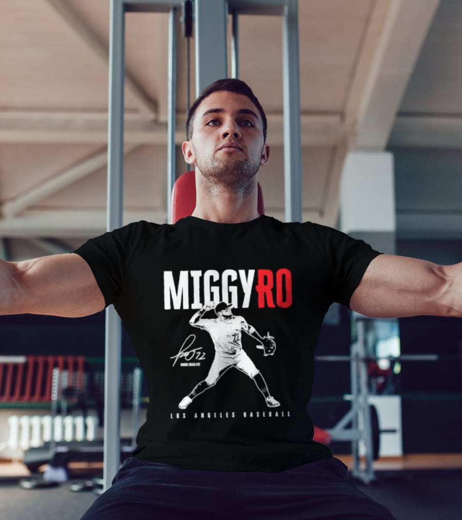 Miguel Rojas 72 Los Angeles Baseball MiggyRo Player Signature T-Shirt