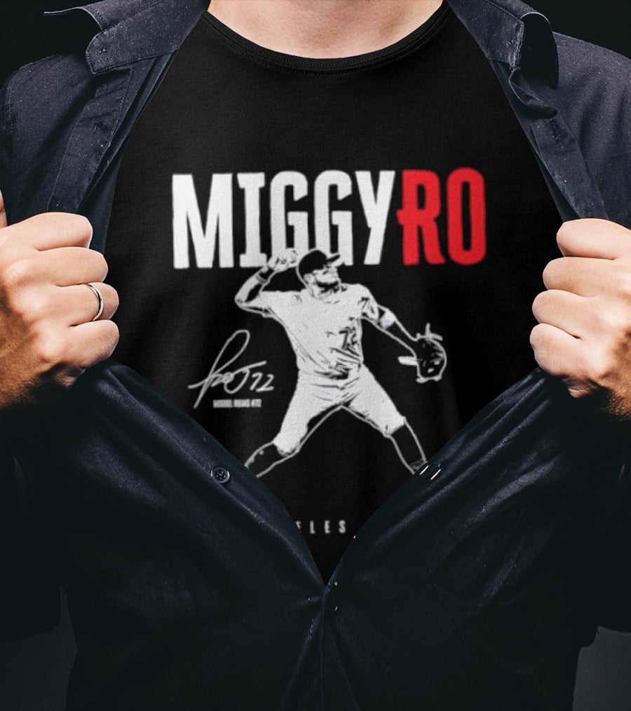 Miguel Rojas 72 Los Angeles Baseball MiggyRo Player Signature T-Shirt