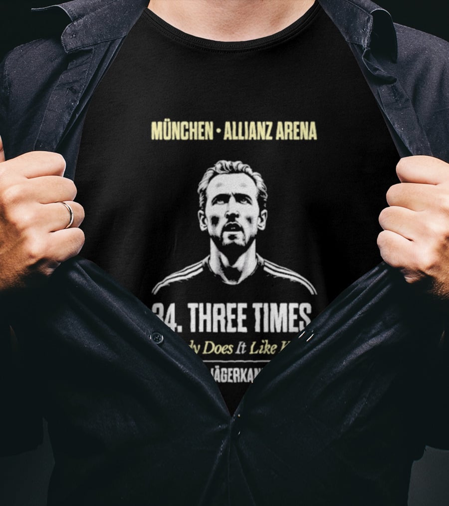 München Allianz Arena Harry Kane Torjägerkanone 34 Three Times 2026 T-Shirt