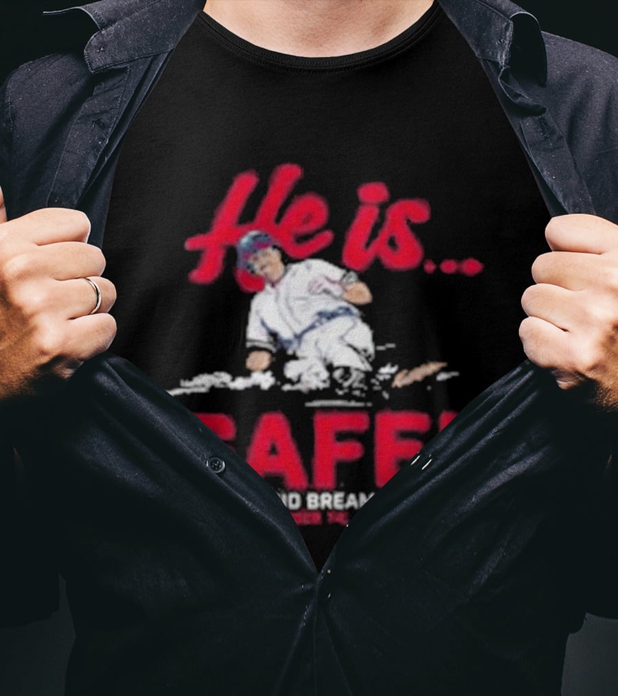 He Is Safe Sid Bream October 14 1992 Sliding Moment T-Shirt