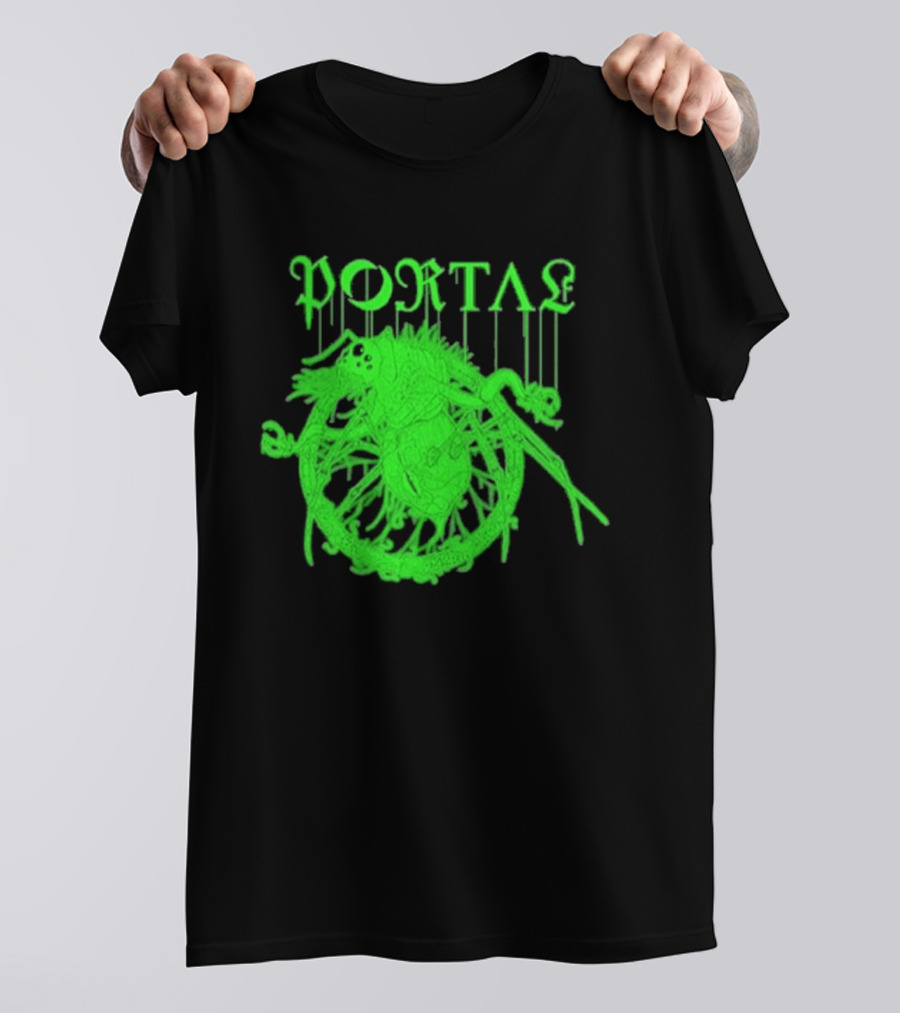 Portal Arachidonic Acid Sci Fi Creature Green Dripping T-Shirt