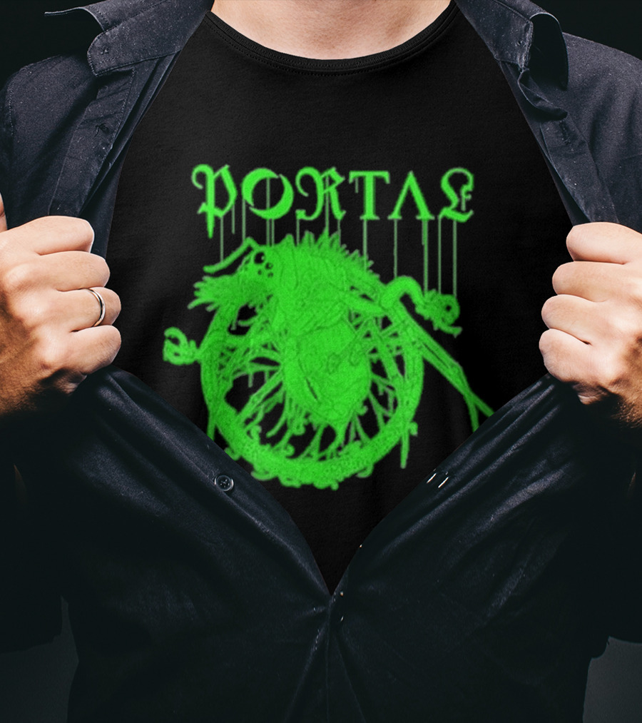 Portal Arachidonic Acid Sci Fi Creature Green Dripping T-Shirt