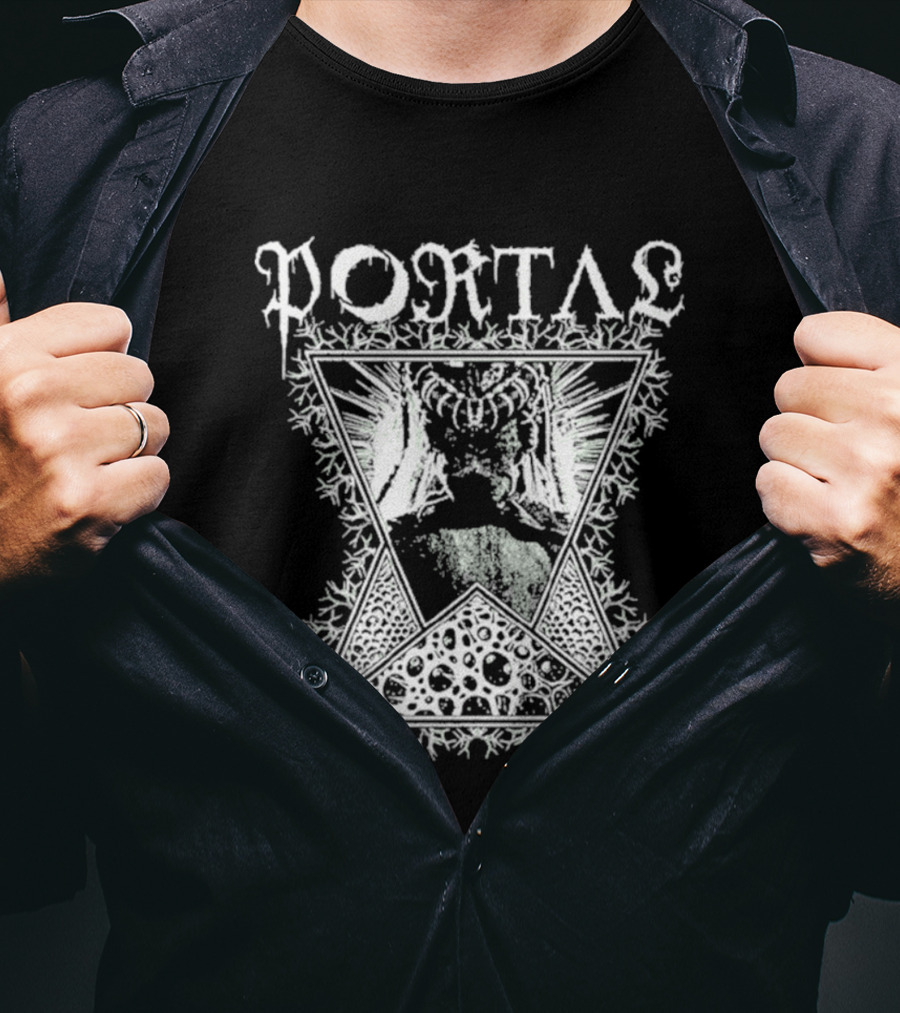 Portal Vexation Symmetrical Hourglass Winged Snowflake T-Shirt