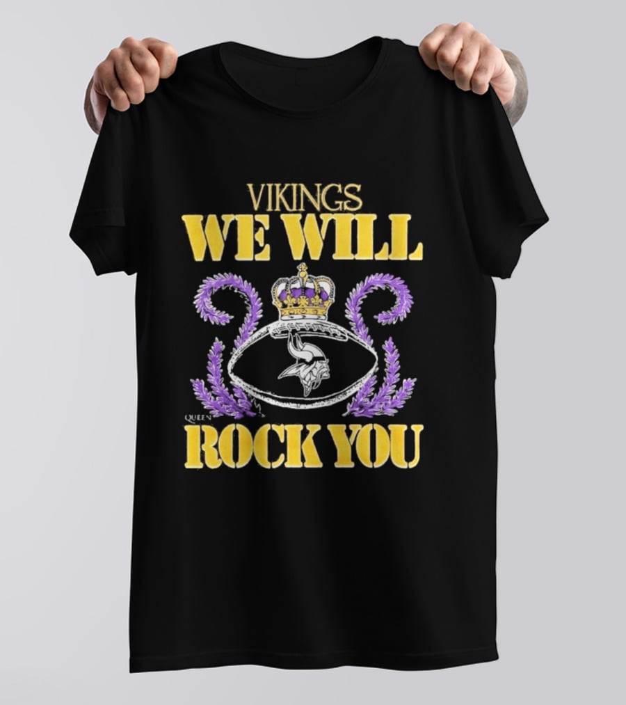 2026 Minnesota Vikings We Will Rock You Queen Tri Blend T-Shirt