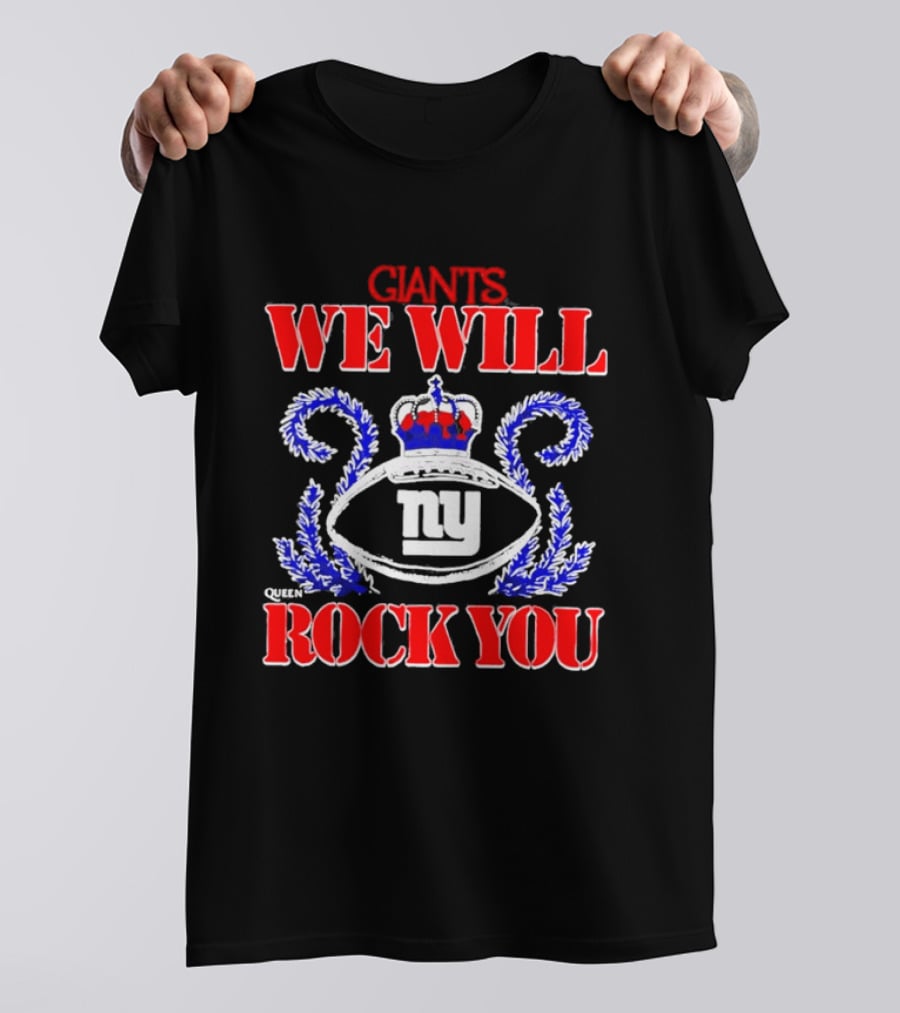 Giants We Will Rock You 2026 NY Tri Blend Homage Schedule Queen T-Shirt