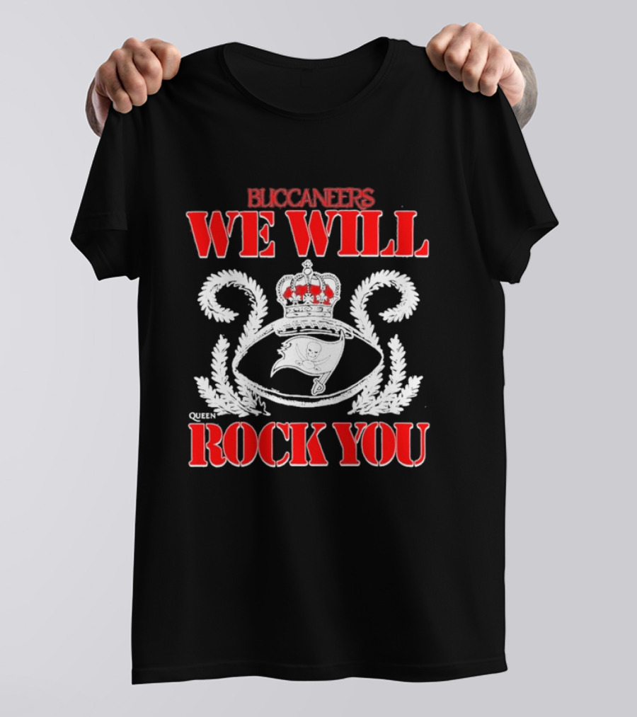 2026 Tampa Bay Buccaneers We Will Rock You Queen Tri Blend T-Shirt