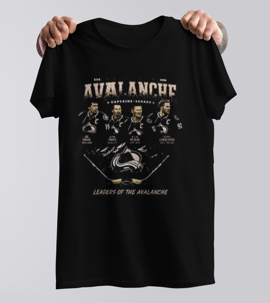 Colorado Avalanche Captains Legacy Leaders Of The Avalanche T-Shirt