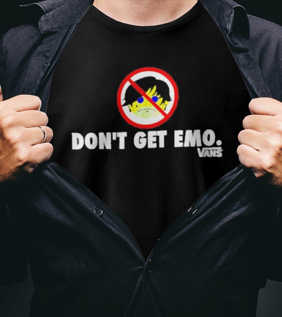 Don't Get Emo Vans Frog In No T-Shirt