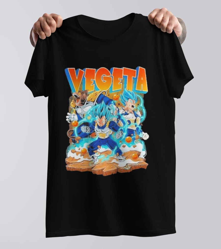 Vegeta Super Saiyan Blue Power Dragon Ball Glorious Combat Scene T-Shirt