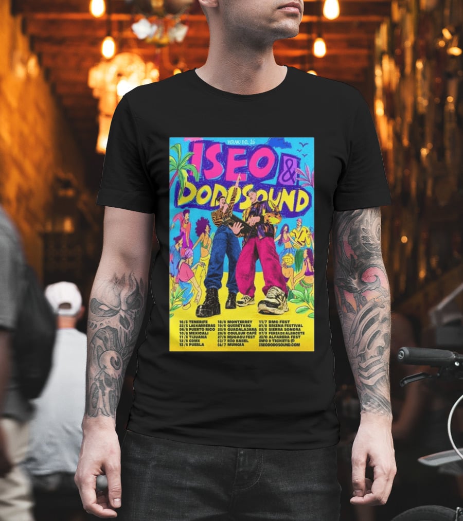 Iseo Dodosound Verano Tour 2026 Tenerife Guadalajara Zaragoza Fiesta T-Shirt