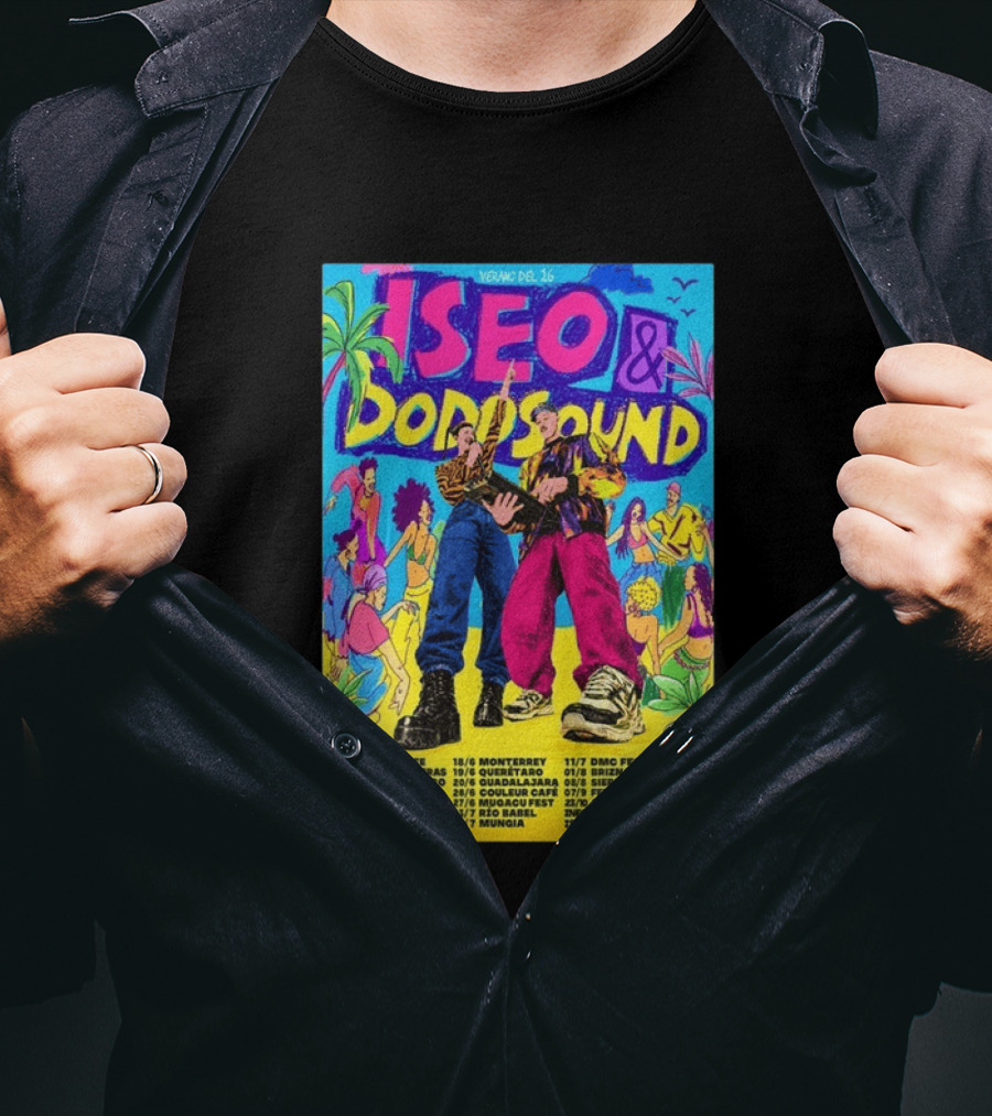 Iseo Dodosound Verano Tour 2026 Tenerife Guadalajara Zaragoza Fiesta T-Shirt