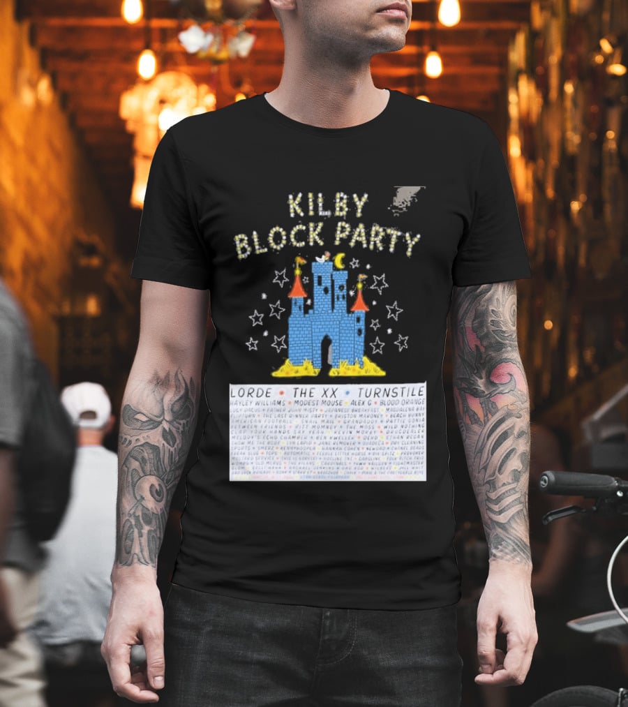Kilby Block Party Salt Lake City May 17 2026 The XX Turnstile Alex G Blood Orange Stars Castle T-Shirt