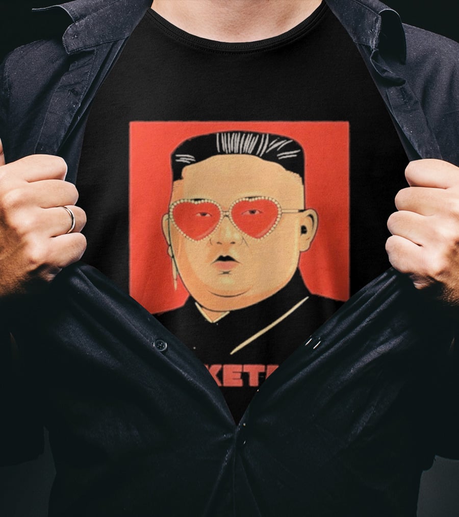 Kim Jong Un Heart Sunglasses Rocketman Meme T-Shirt