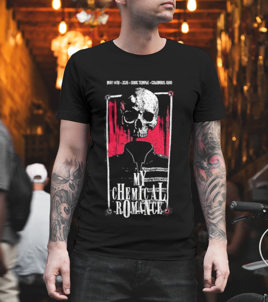 My Chemical Romance Skull May 14 2026 Columbus OH T-Shirt