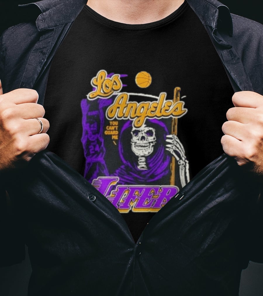Los Angeles Lakers Lifer You Can't Guard Me Skeleton Basketball T-Shirt