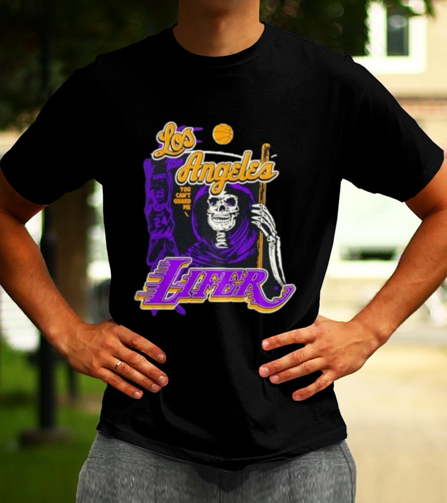 Los Angeles Lakers Lifer You Can't Guard Me Skeleton Basketball T-Shirt