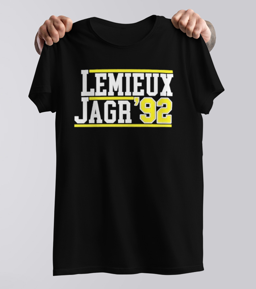 Lemieux Jagr '92 Retro Sports Memorabilia T-Shirt