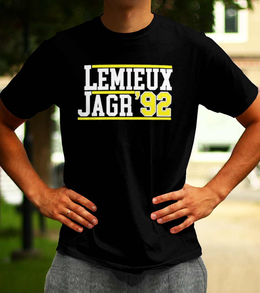 Lemieux Jagr '92 Retro Sports Memorabilia T-Shirt
