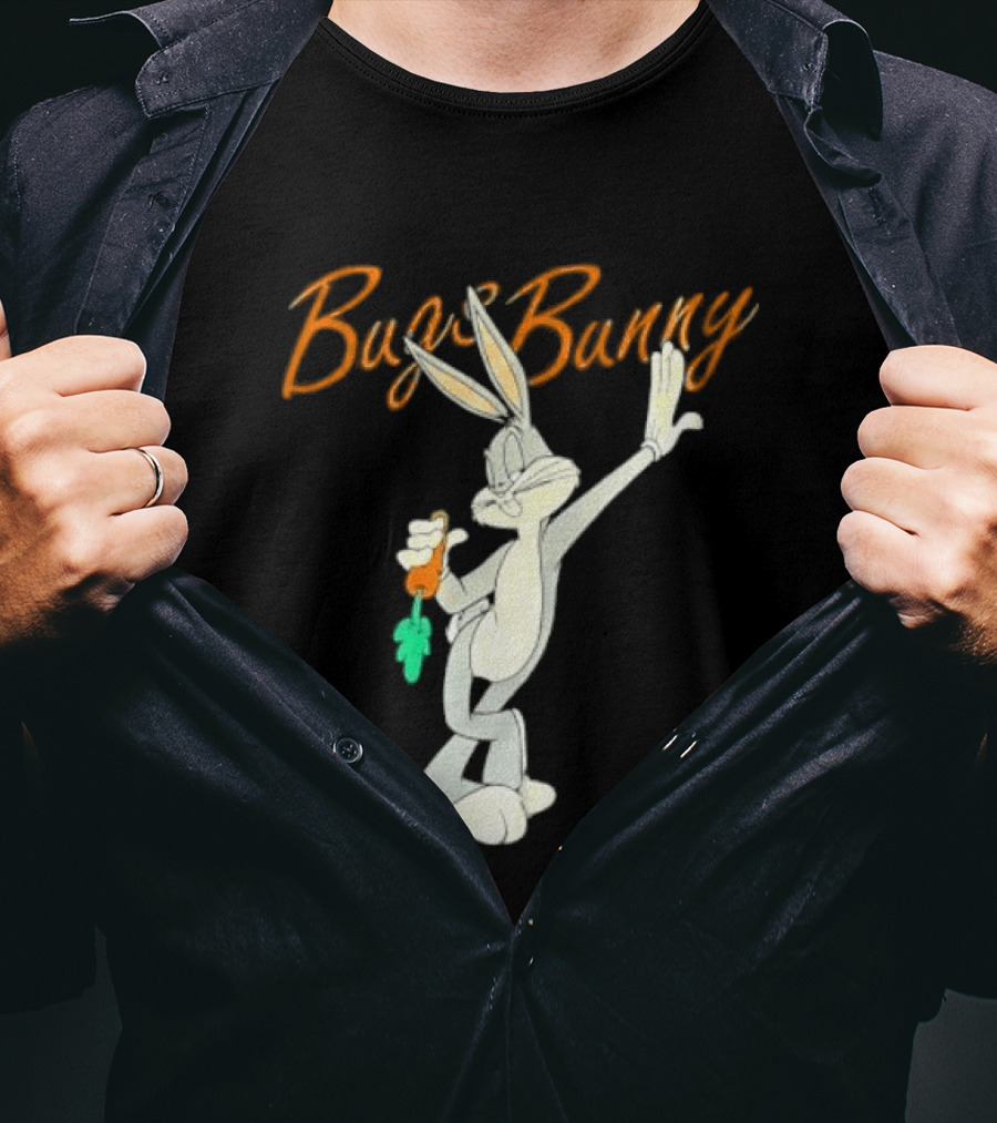 Looney Tunes Bugs Bunny Carrot Character Retro Animation T-Shirt
