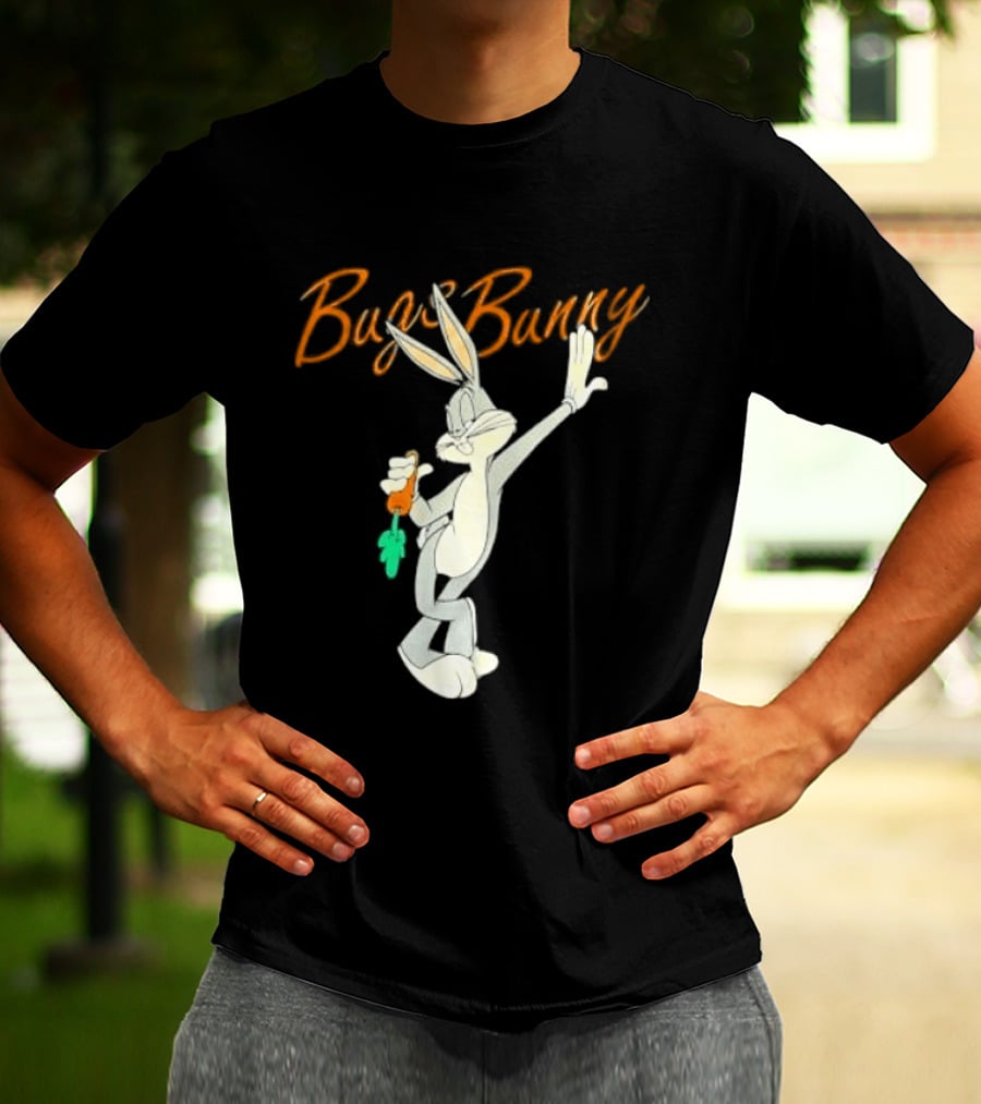 Looney Tunes Bugs Bunny Carrot Character Retro Animation T-Shirt