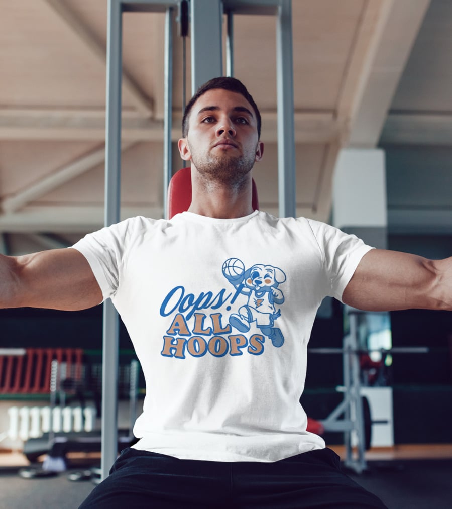 Oops All Hoops Oklahoma City Thunder Playful Dog Basketball T-Shirt