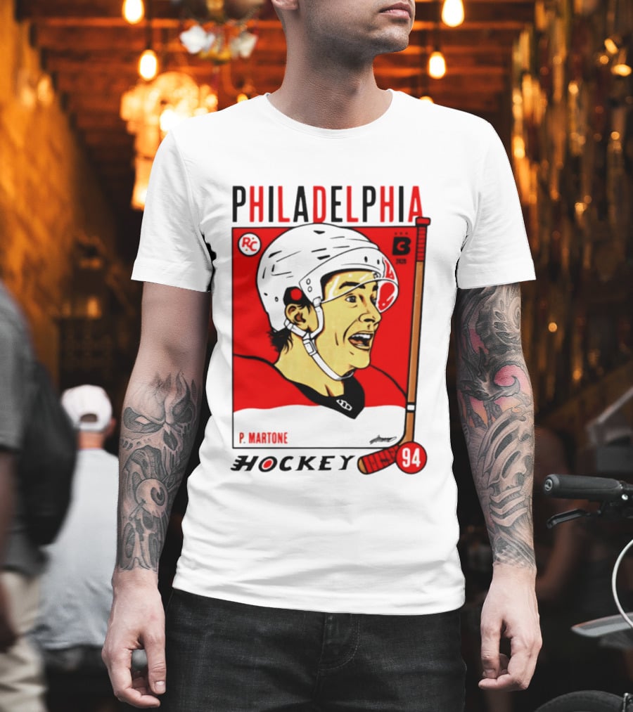 Philadelphia Flyers P Martone 94 Hockey Player T-Shirt