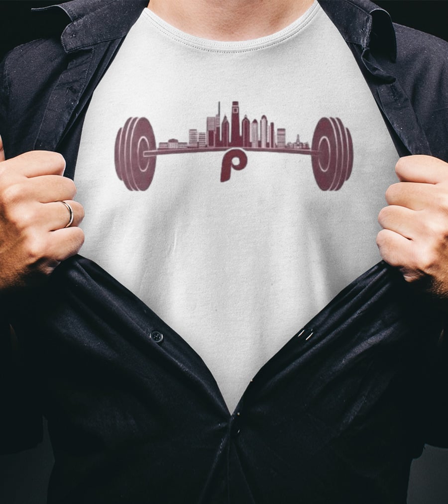 Philadelphia Phillies Philly Strong Skyline Barbell Series T-Shirt