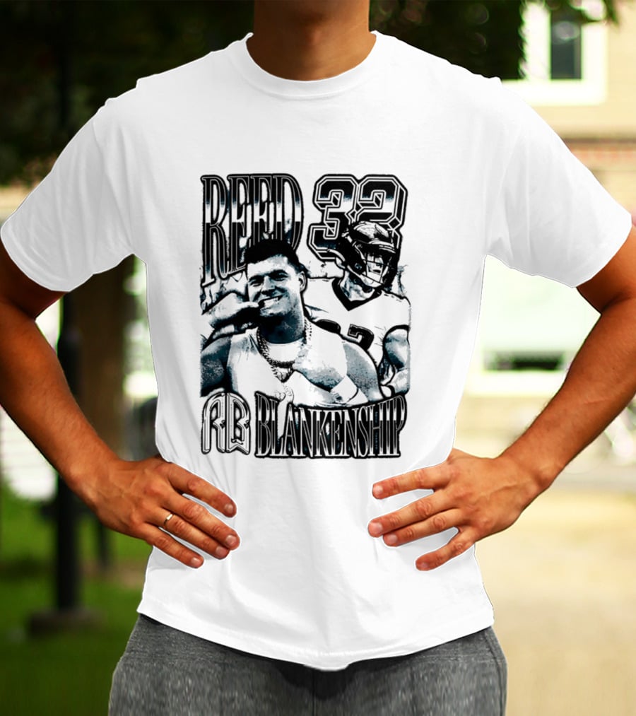 Reed Blankenship 32 Eagles Player Collage T-Shirt