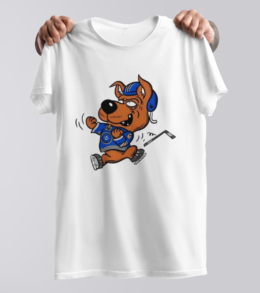 Scrappy Doo Buffalo Sabres Hockey Cartoon T-Shirt