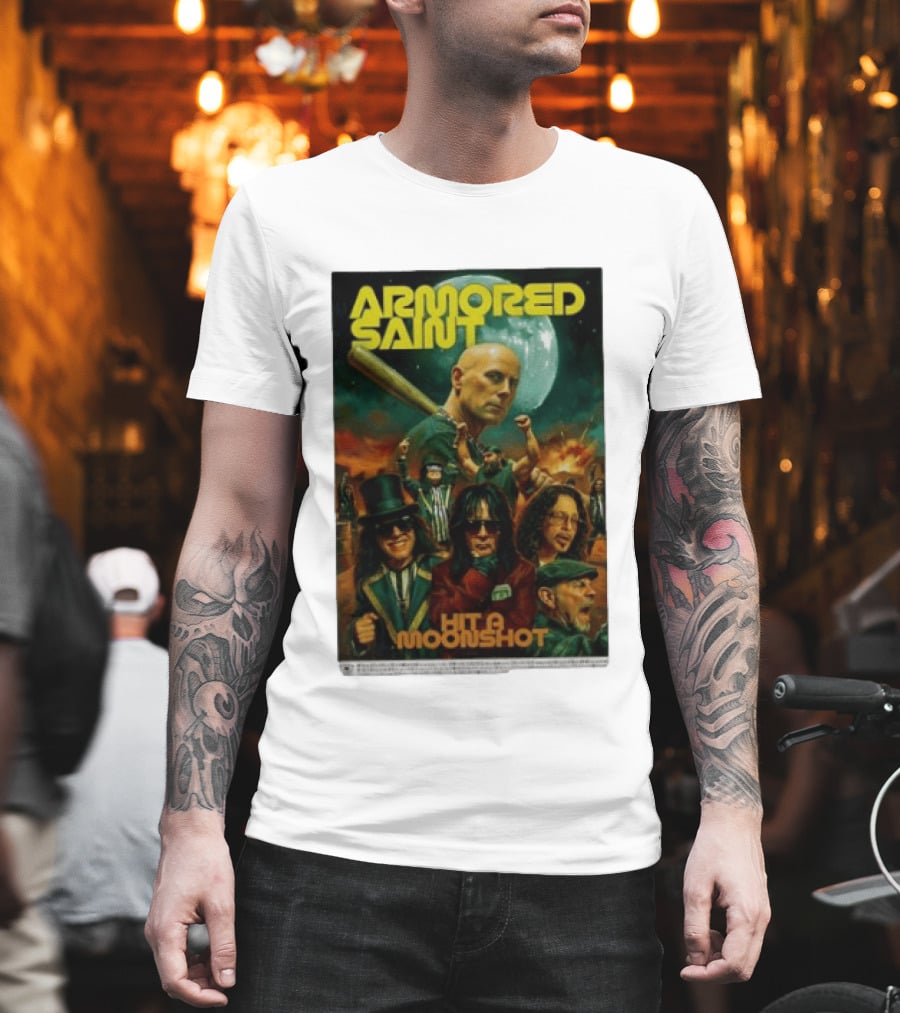 Armored Saint Hit A Moonshot Heavy Metal Band T-Shirt